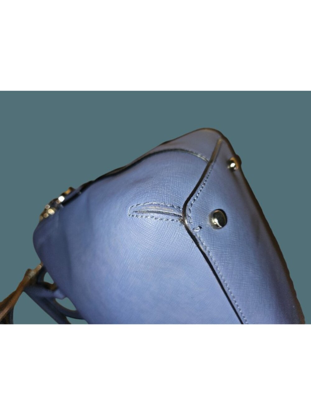 Kate Spade Blue Cameron Street Satchel Crossbody Saffriano Leather Bag - Picture 11 of 16